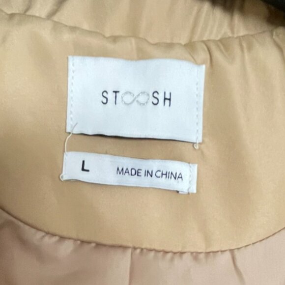 Stoosh Brushed Tan Trench Coat – Size L - Picture 9 of 9